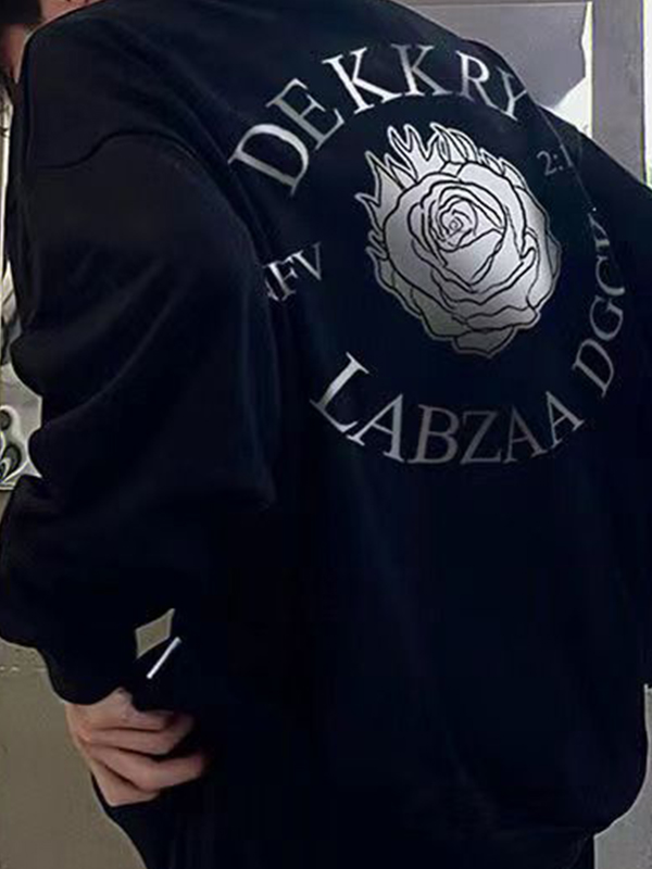 Sudadera de hombre con estampado de rosas vintage-1