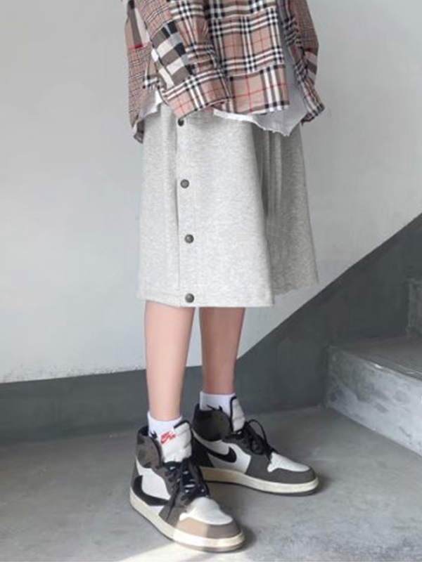 Shorts de hombre con cordón y botonadura unicolor-4