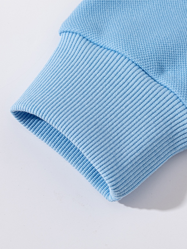 Sudadera De Hombre De Algodón Puro De Color Liso Con Cuello Redondo-3